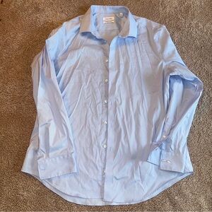 2XL Calvin Klein Baby Blue Cotton Button Down
